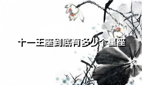 十一王座到底有多少个星座