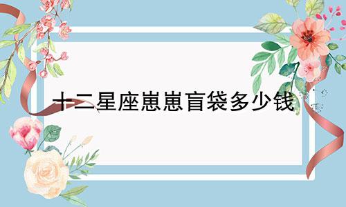 十二星座崽崽盲袋多少钱