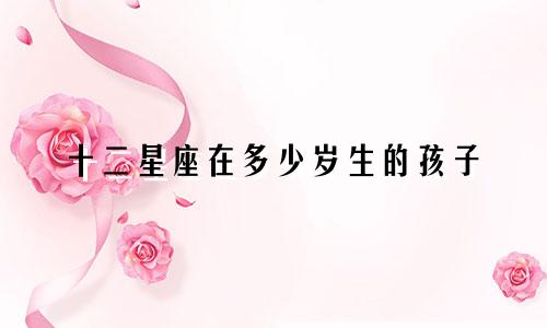 十二星座在多少岁生的孩子