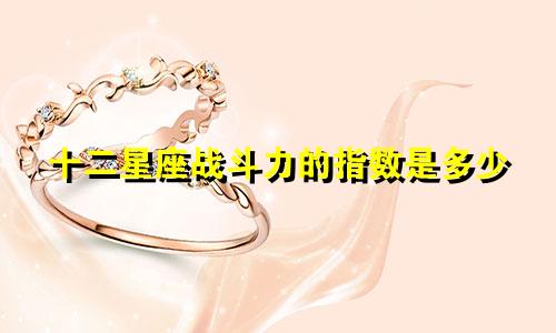 十二星座战斗力的指数是多少