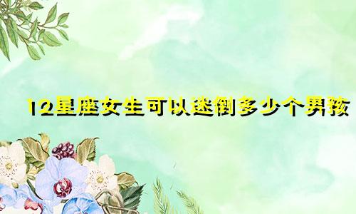 12星座女生可以迷倒多少个男孩