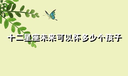 十二星座未来可以怀多少个孩子