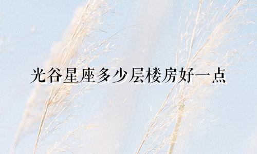 光谷星座多少层楼房好一点