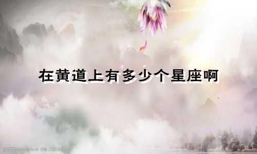 在黄道上有多少个星座啊