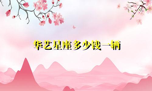 华艺星座多少钱一辆