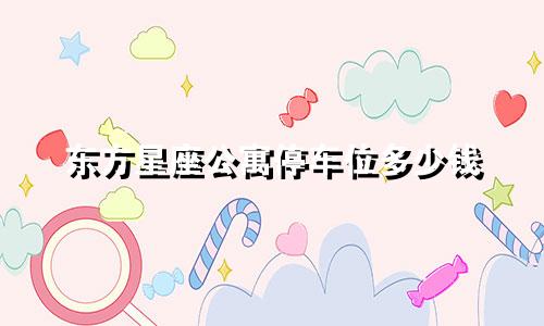 东方星座公寓停车位多少钱