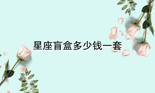 星座盲盒多少钱一套