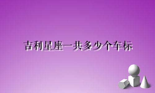 吉利星座一共多少个车标