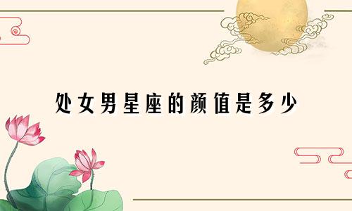 处女男星座的颜值是多少