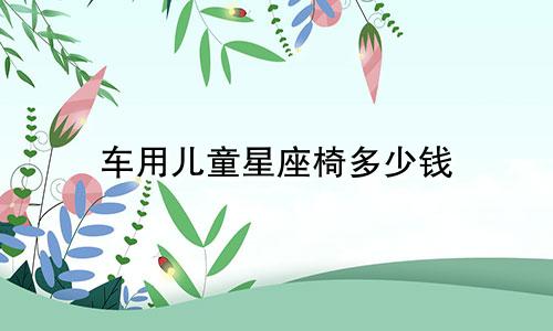 车用儿童星座椅多少钱