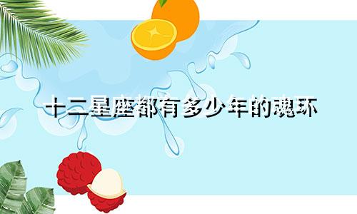 十二星座都有多少年的魂环