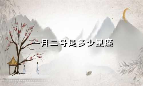 一月二号是多少星座