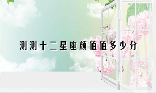 测测十二星座颜值值多少分