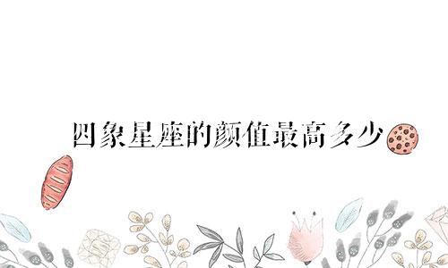 四象星座的颜值最高多少