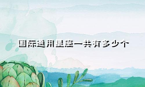 国际通用星座一共有多少个