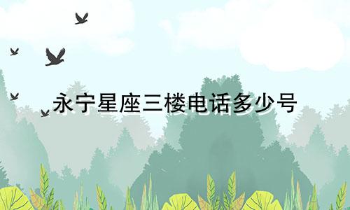 永宁星座三楼电话多少号