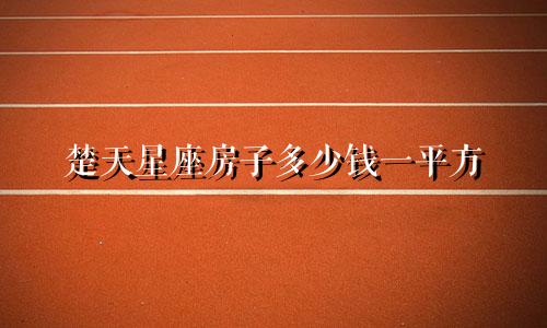 楚天星座房子多少钱一平方