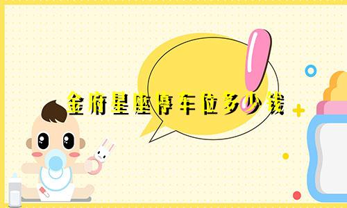 金府星座停车位多少钱