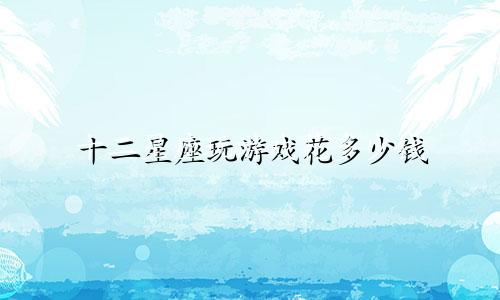 十二星座玩游戏花多少钱