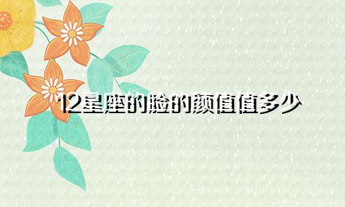 12星座的脸的颜值值多少