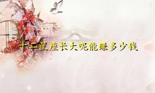 十二星座长大呢能赚多少钱