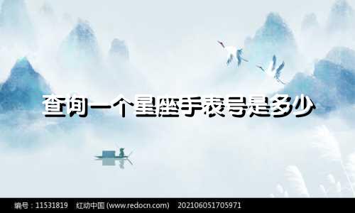 查询一个星座手表号是多少