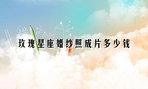 玫瑰星座婚纱照成片多少钱