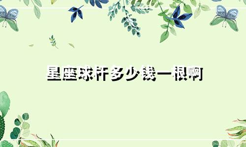 星座球杆多少钱一根啊