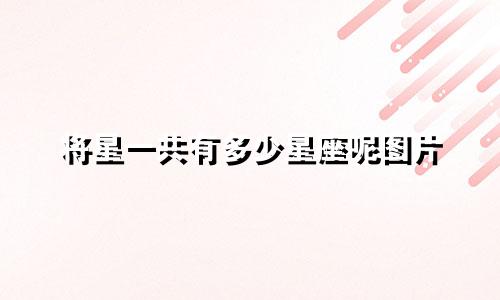 将星一共有多少星座呢图片