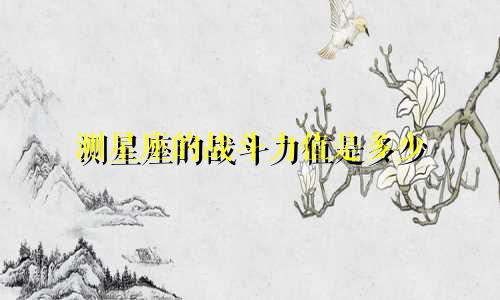 测星座的战斗力值是多少