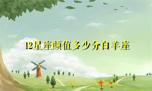 12星座颜值多少分白羊座