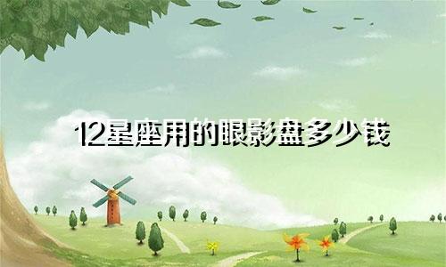 12星座用的眼影盘多少钱