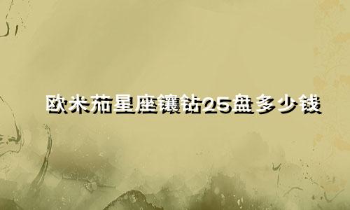 欧米茄星座镶钻25盘多少钱