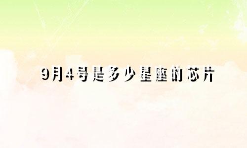9月4号是多少星座的芯片