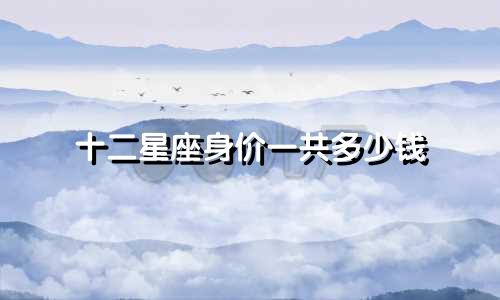 十二星座身价一共多少钱