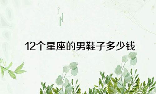 12个星座的男鞋子多少钱