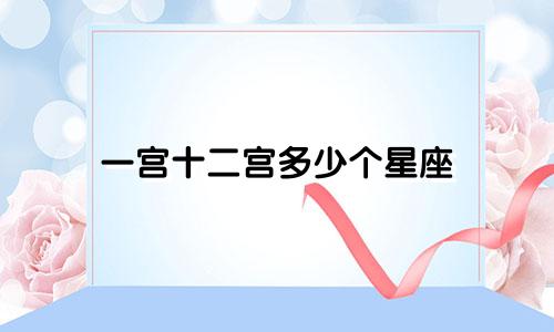 一宫十二宫多少个星座