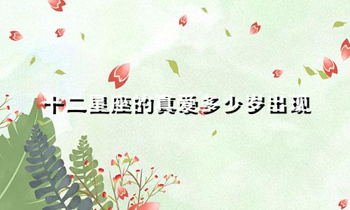 十二星座的真爱多少岁出现