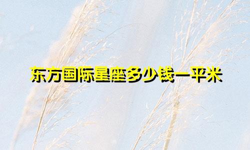 东方国际星座多少钱一平米