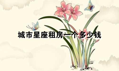 城市星座租房一个多少钱