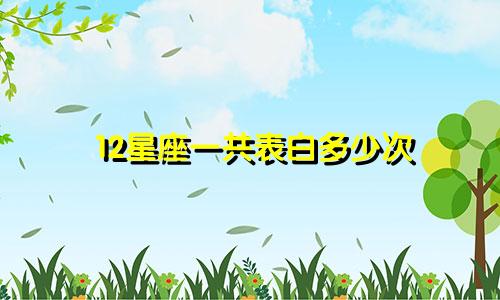 12星座一共表白多少次
