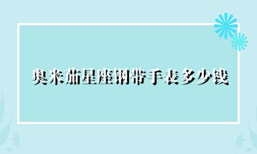 奥米茄星座钢带手表多少钱