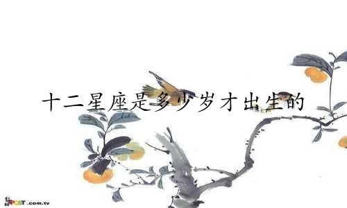 十二星座是多少岁才出生的