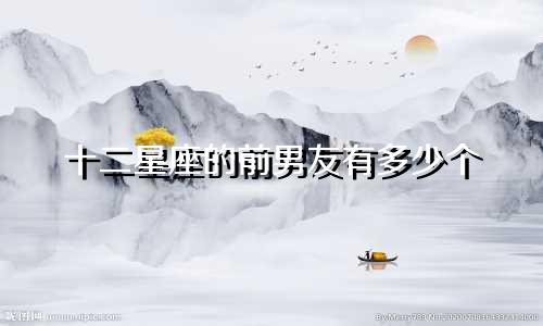 十二星座的前男友有多少个
