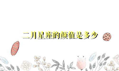 二月星座的颜值是多少