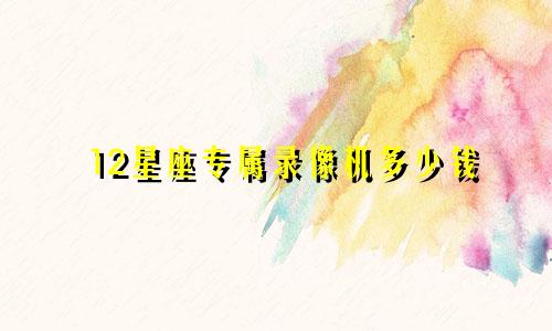 12星座专属录像机多少钱