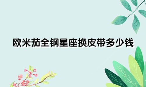 欧米茄全钢星座换皮带多少钱