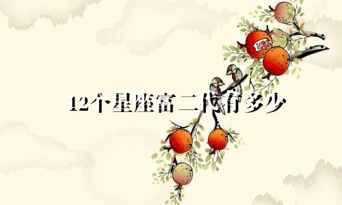 12个星座富二代有多少