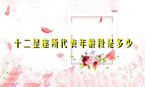 十二星座所代表年龄段是多少