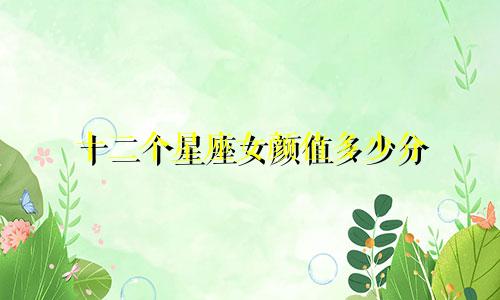 十二个星座女颜值多少分